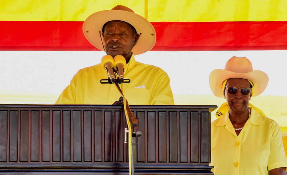 Museveni addresses supporters during final rally ahead of Uganda election, in Kampala | Author: Abubaker Lubowa