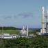 The H3 rocket carrying the Martian Moons Exploration (MMX) rover bound for Mars' moon Phobos at Tanegashima Space Center