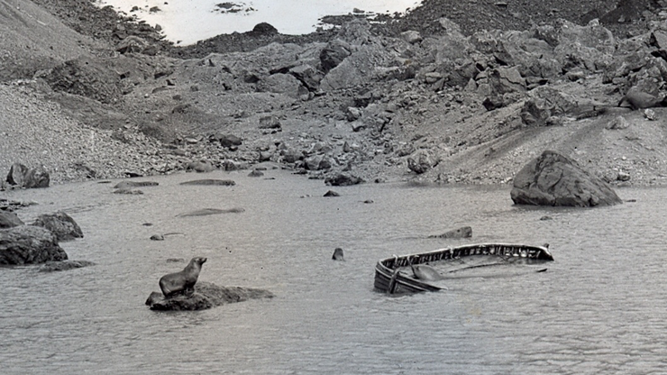 Čamac za spašavanje na otoku Bouvet