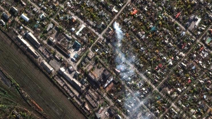 Satellite imagery of the eastern Ukrainian city of Pokrovsk