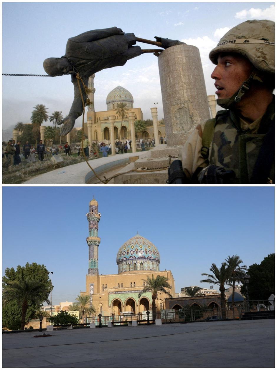Then and now: Firdos Square, where Saddam Hussein's statue fell | Author: Goran Tomasevic