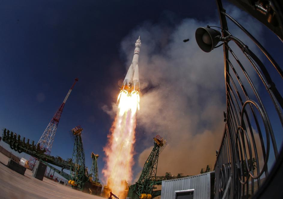 Soyuz MS-27 spacecraft blasts off to ISS from launchpad at Baikonur Cosmodrome