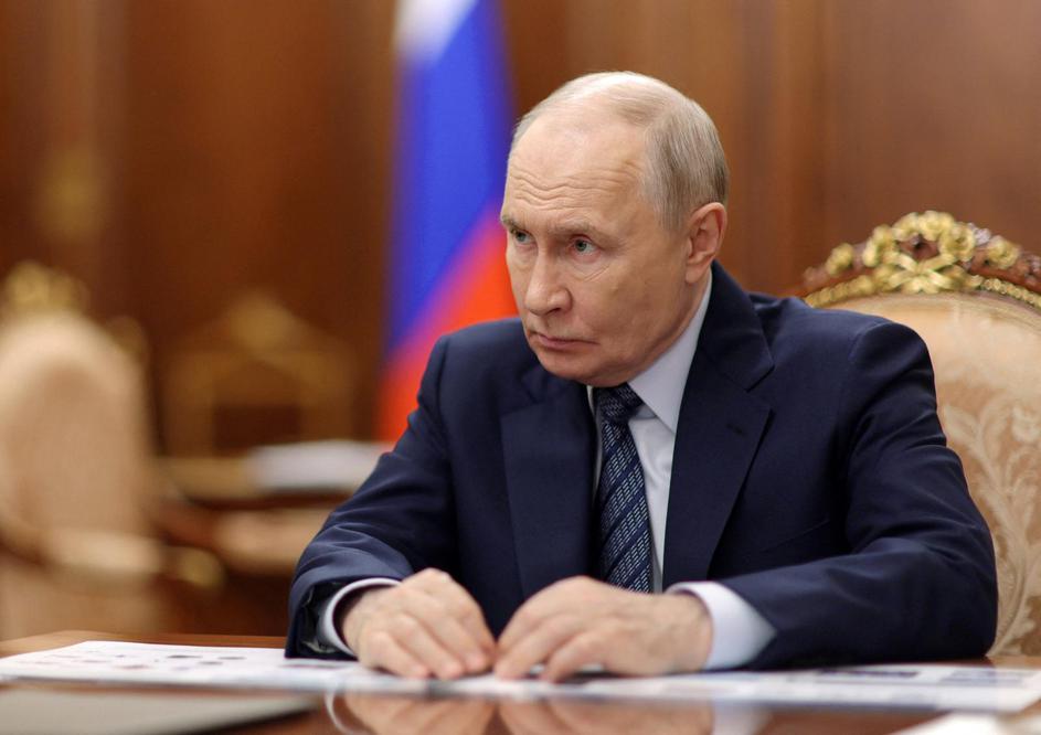 Russian President Vladimir Putin meets with Minister of Industry and Trade Anton Alikhanov in Moscow