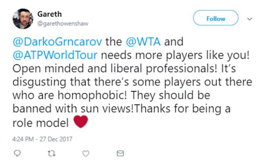 Podrške fanova Damiru Grnčarovu - lažnom tenisaču | Author: Twitter