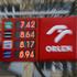 Fuel prices are displayed at Polish state-controlled refiner Orlen's (PKN.WA) petrol station in Warsaw