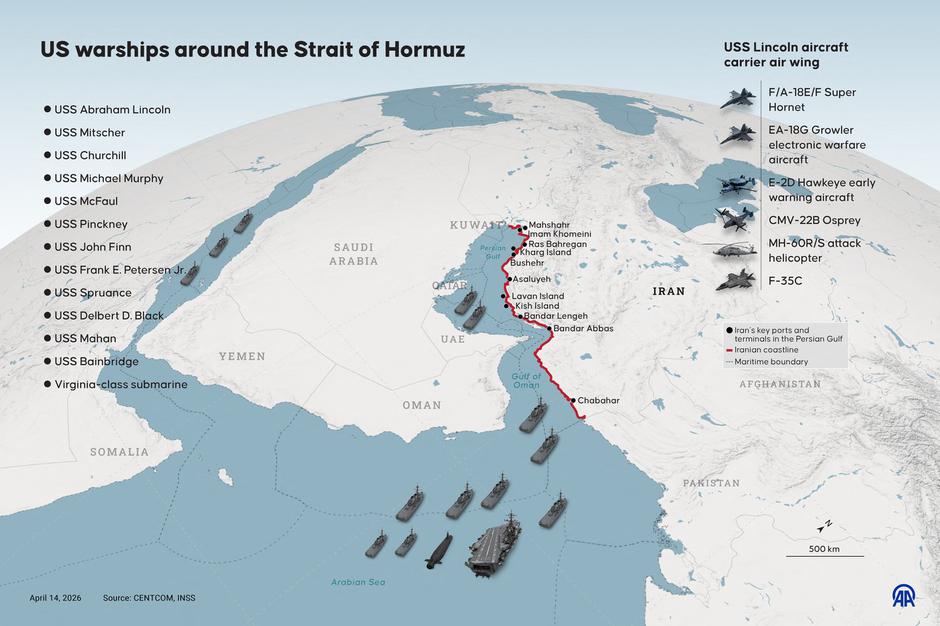 US warships around the Strait of Hormuz | Author: Profimedia