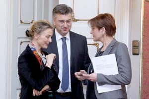 Marija Pejčinović Burić, Martina Dalić, Andrej Plenković