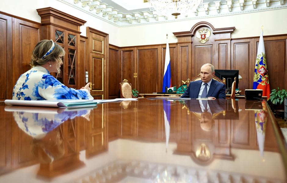 Russian President Vladimir Putin meets with Presidential Commissioner for Children's Rights Maria Lvova-Belova in Moscow | Author: Gavriil Grigorov