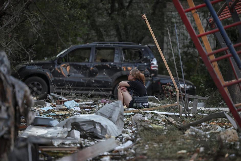 Aftermath of overnight Russian missile and drone strikes, in Kyiv