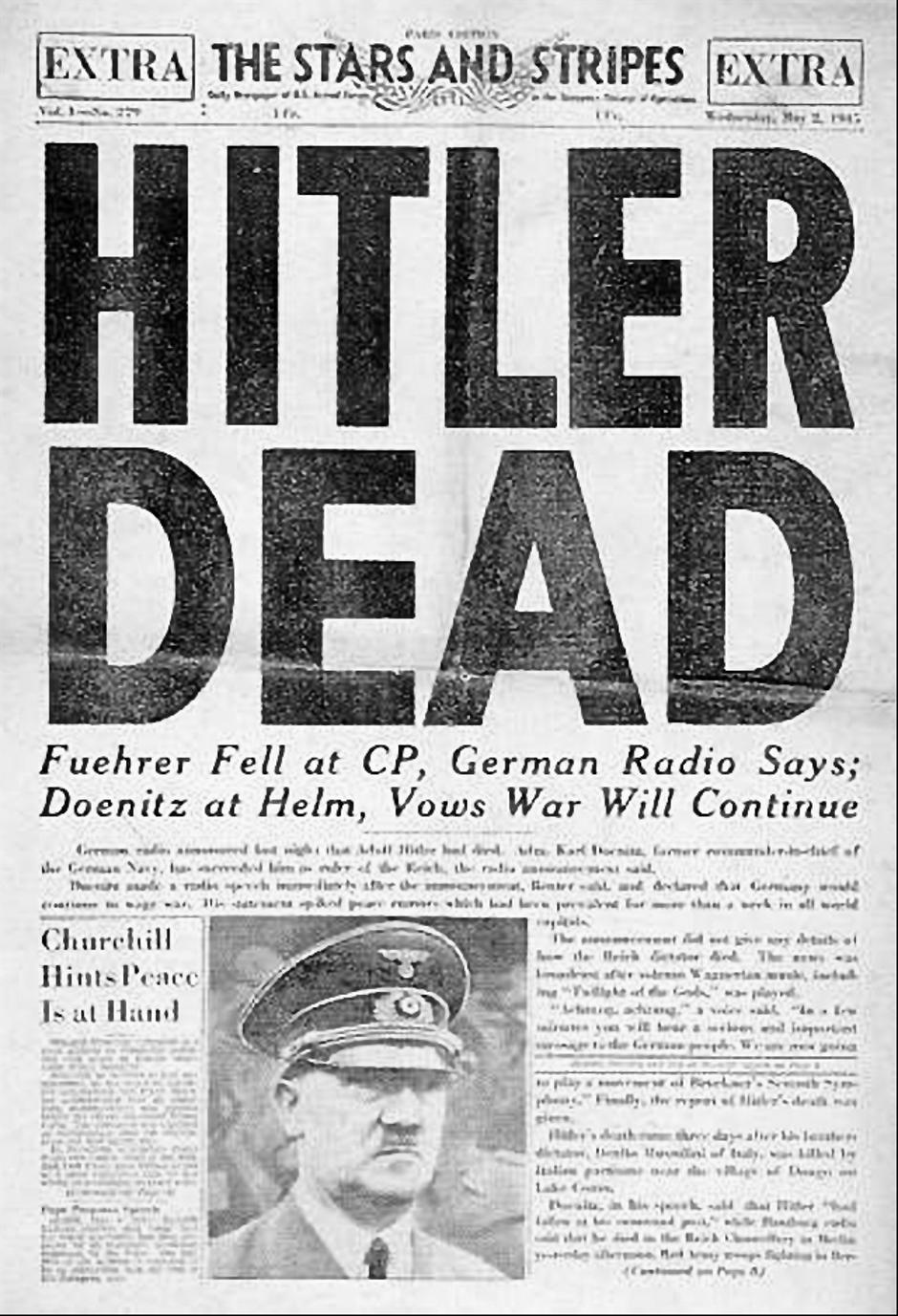 Naslovnica o Hitlerovoj smrt | Author: Wikipedia