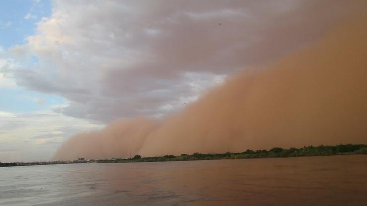 Pješčana oluja nad Nilom u Sudanu