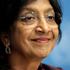 FILE PHOTO: UN High Commissioner for Human Rights Pillay smiles during a news conference at the United Nations European headquarters in Geneva