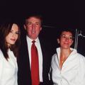 EXCLUSIVE: Donald Trump And Melania Trump Pose With Ghislaine Maxwell At Anand Jon Fashion Show On September 18, 2000 In New York City.