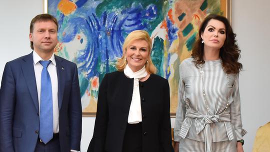 Maksim Poletaev, Kolinda Grabar Kitarović, Oksana Dvinski