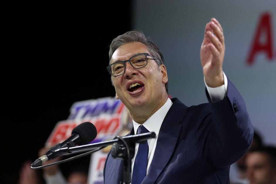 Serbian Progressive Party (SNS) candidate for Prime Minister Aleksandar Vucic attends a pre-election rally in Novi Sad | Author: Marko Djurica