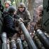 Service members of 15th 'Kara-Dag' Brigade of the Operational Assignment of the National Guard of Ukraine operate at a position in Donetsk region