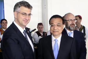 Premijer Andrej Plenković obišao s Li Keqiangom gradilište Pelješkog mosta