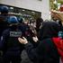 French high school and university students protest in France