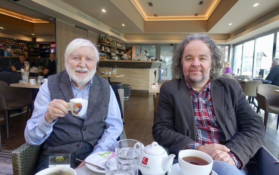 Bora Ćosić i Miljenko Jergović fotografirani 2019.