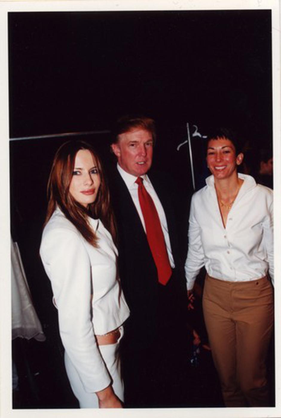 EXCLUSIVE: Donald Trump And Melania Trump Pose With Ghislaine Maxwell At Anand Jon Fashion Show On September 18, 2000 In New York City. | Author: Profimedia