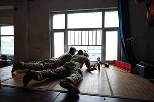 URUMQI, CHINA - JULY 17: Participants from the United Arab Emirates compete in the Sharp Blade-2025 International Sniper