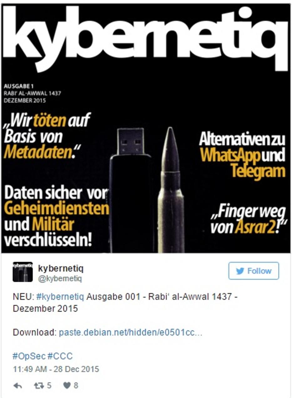 ISIL-ov Kybernetiq časopis | Author: Twitter/ Die Welt