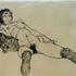 E. Schiele, Liegender weibl. Akt mit gespreizten Beinen, 1914