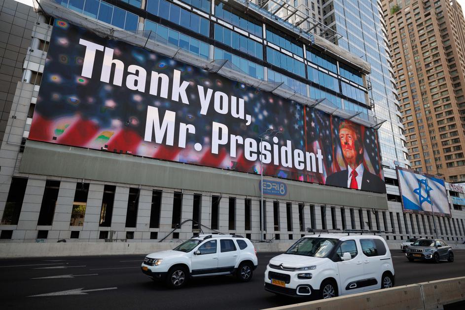Billboard for Trump in Tel Aviv