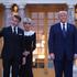 Dinner commemorating the 250th anniversary of the United States’ independence at the Palace of Versailles, near Paris