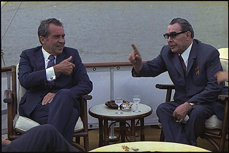 Richard Nixon i Leonid Brežnjev | Author: Wikimedia Commons
