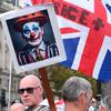 Parliament Square, London, UK. 5th Nov 2025. Group of protesters outside the Houses of Parliament, protesting about Stop the Boats protest, against Sir Keir Starmer and migrants.  Credit: Matthew Chattle/Alamy Live News