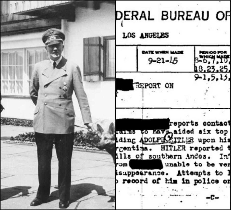 Dokument FBI-ja o Hitlerovom navodnom bijegu u Argentinu