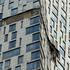 The damaged facade of a high-rise building following a drone attack, amid the Russia-Ukraine conflict, in Moscow