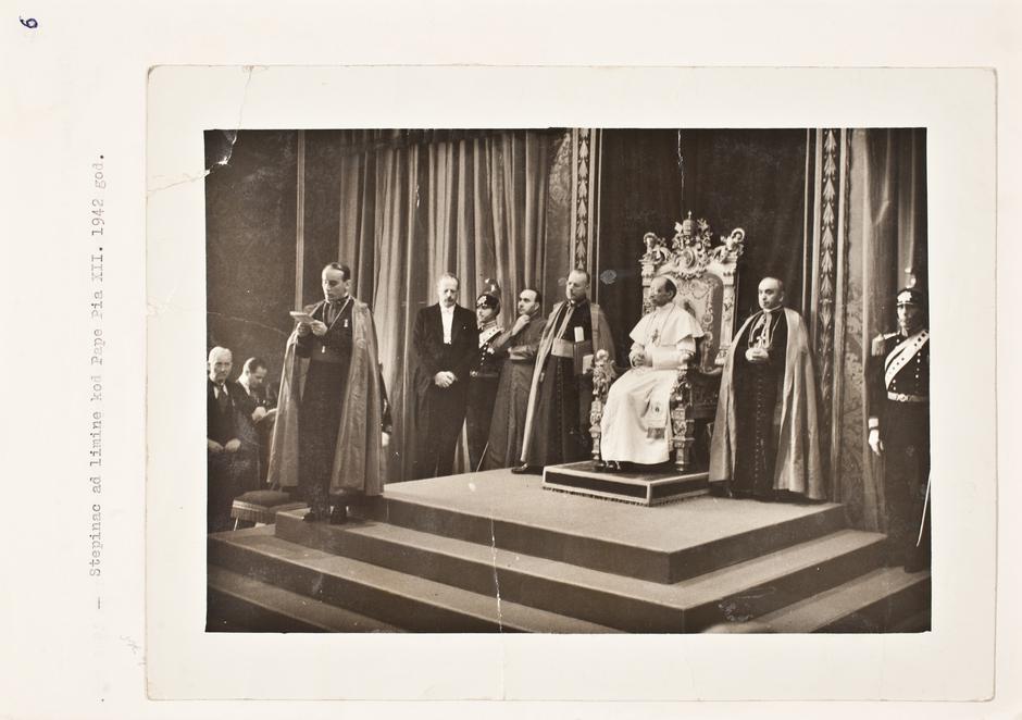 Audijencija A. Stepinca kod pape 1942., iz Udbinog dosjea | Author: arhivske fotografije