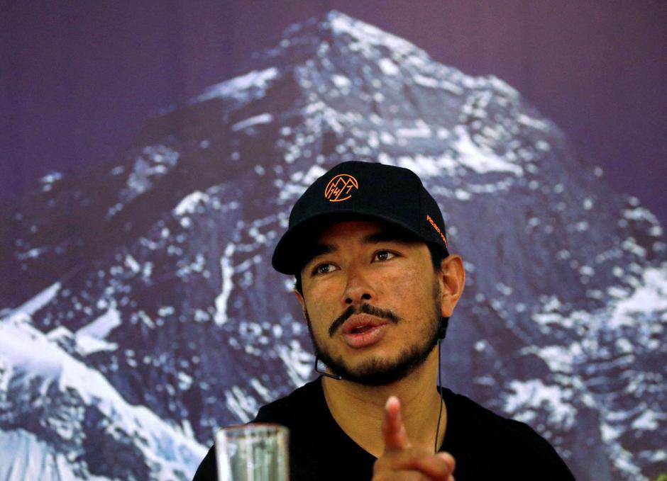 FILE PHOTO: Nirmal Purja speaks during a news conference after climbing six mountains including Mt. Everest in Kathmandu | Author: NAVESH CHITRAKAR/REUTERS