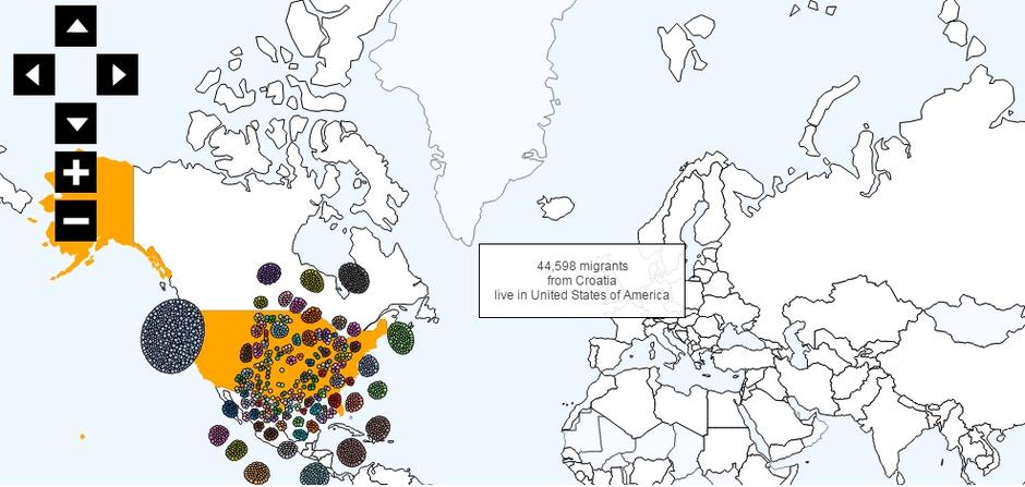 Interaktivna karta svijeta po migracijama | Author: http://www.iom.int/world-migration