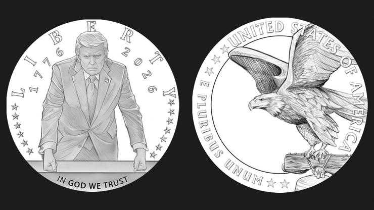 Donald Trump Gold Coin Design