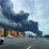 Smoke rises following a Ukrainian drone attack in Moscow