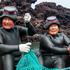Haenyeo, the famous female divers on the Unesco world heritage sight the island of Jejudo, South Korea