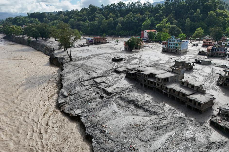 Aftermath of devastating floods in Trishuli