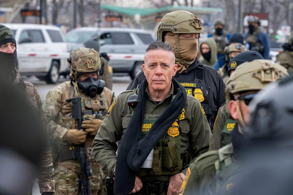 Minneapolis, Minnesota. Jan- 8-26. Protest at the Whipple Federal building in response to the shooting of a woman by an Immigration and Customs Enfo | Author: 