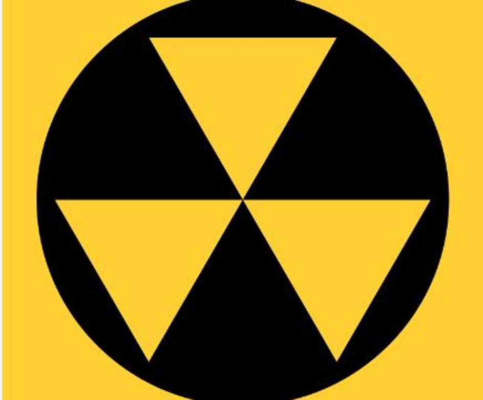 Simbol za sklonište od nuklearnog zračenja