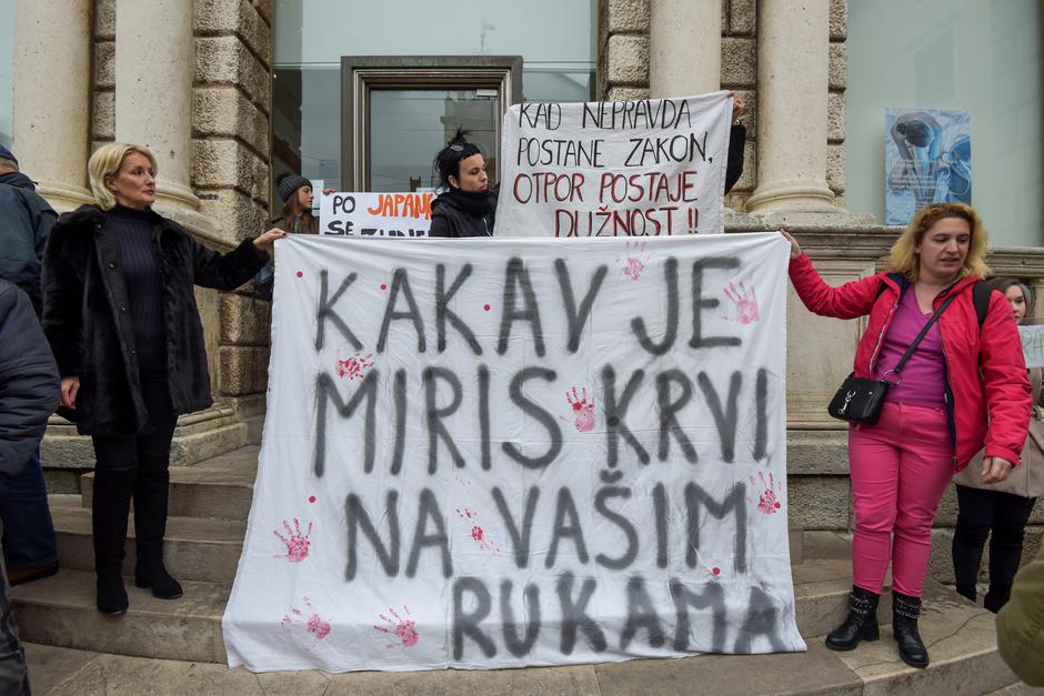 Prosvjed građana u Zadru protiv puštanja Darka Kovačevića na slobodu | Author: Dino Stanin/PIXSELL