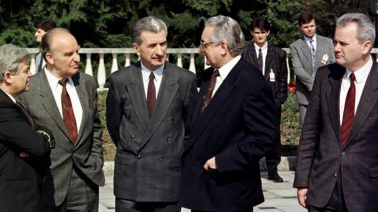 Predsjednici republika Jugoslavije u travnju 1991., svi bez Bulatovića