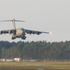 A C-17 Globemaster, believed to be carrying U.S. CIA Director John Ratcliffe, lands near Riga, Latvia