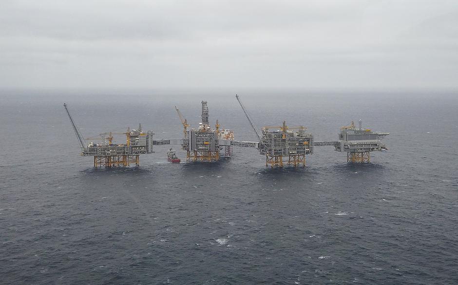 FILE PHOTO: A general view of the Equinor's Johan Sverdrup oilfield platforms in the North Sea | Author: Ints Kalnins