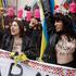 Pussy Riot protests outside the Russian Pavilion at the Venice Biennale