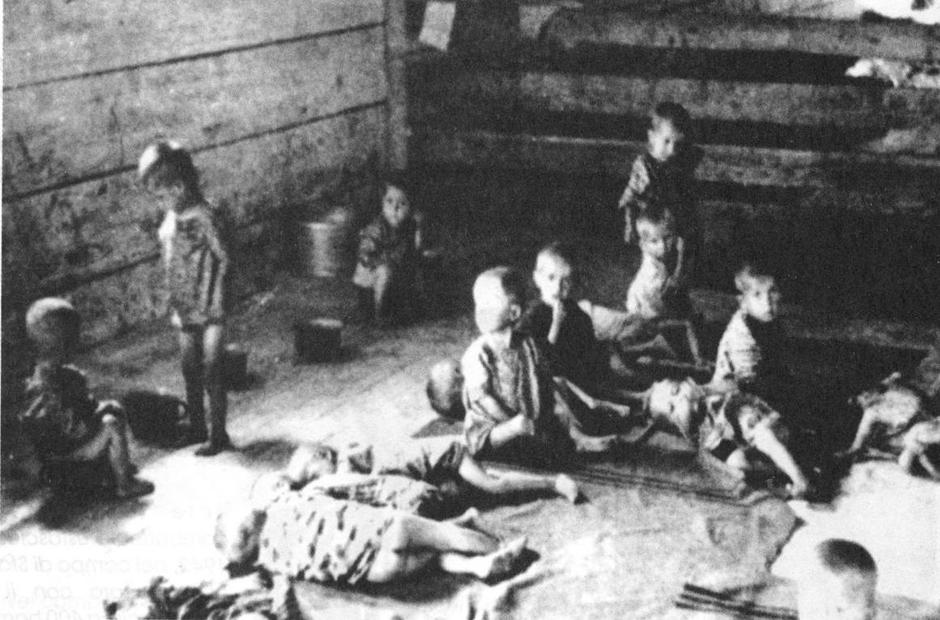 Kozaračka djeca, scene iz kompleksa logora smrti u Jasenovcu, 1942. | Author: public domain