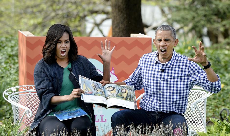 Barack i Michelle Obama čitaju slikovnicu djeci | Author: Douliery Olivier/Press Association/PIXSELL