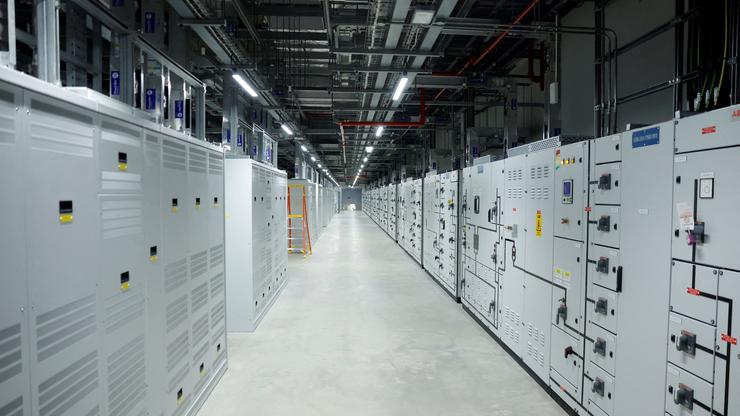 FILE PHOTO: Microsoft global energy strategy annoucenment at its Dublin data centre